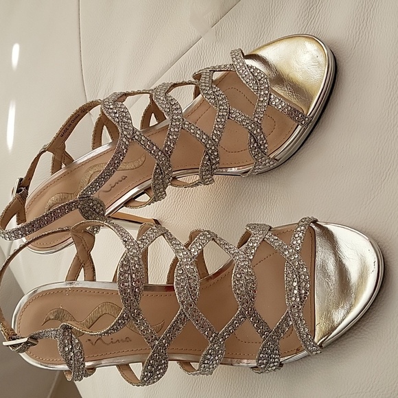 Nina silver dress sandals - Picture 3 of 11